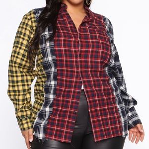 Fashion Nova “I Wanna Be Plaid” plus size